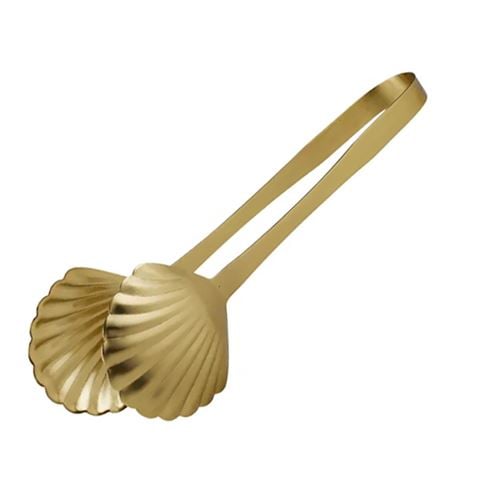 Coast To Coast - Clam Stainless Steel Tongs Gold 26cm