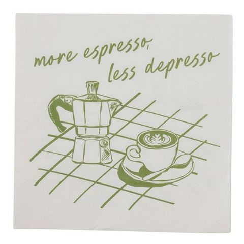 Coastal Home - 3-ply Napkin More Espresso Green 33cm 20pce