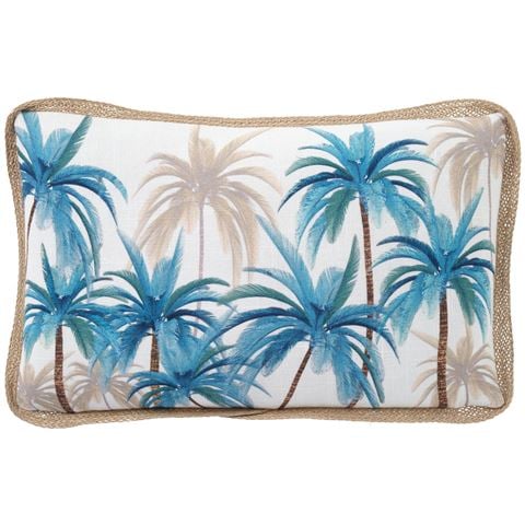 Paloma - Palmy Blue Isle Cushion 30x50cm