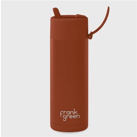 Frank Green - Ltd. Ed. Ceramic Reusable Bottle w/Flip Straw Lid Toffee 595ml