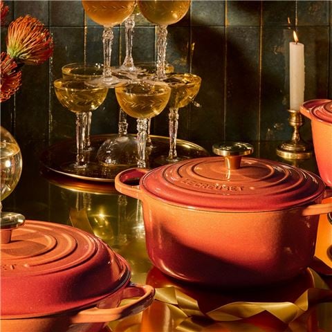 Le Creuset Signature Round Casserole Flamme Doree 20cm/2.4L - Peter's of Kensington