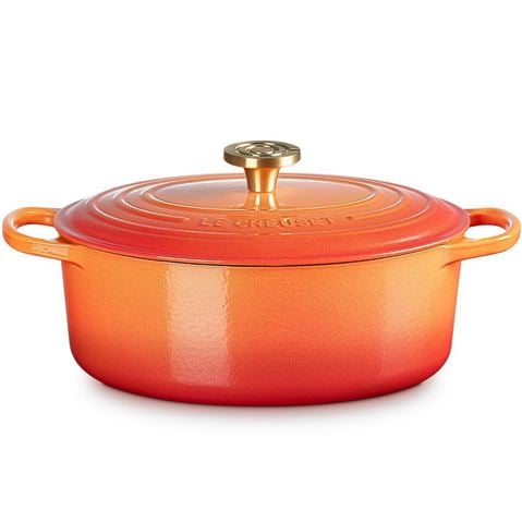 Le Creuset Signature Oval Casserole Flamme Doree 29cm/ 4.7L - Peter's of Kensington