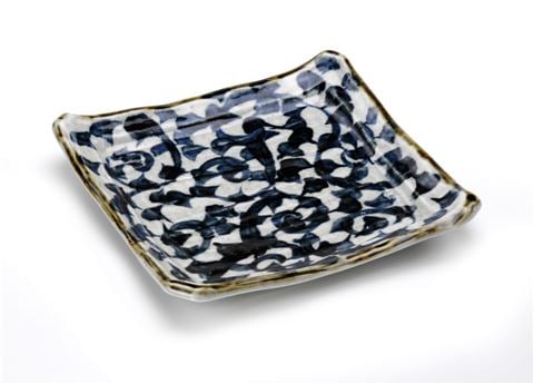 Concept Japan Sometsuke Karakusa Hand Painted Square Dish 22x22cm - Peter's of Kensington