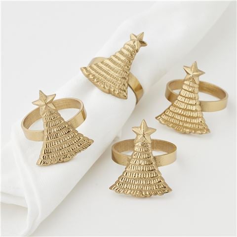 Christmas - Enchanted Forest Napkin Ring Set 4pce