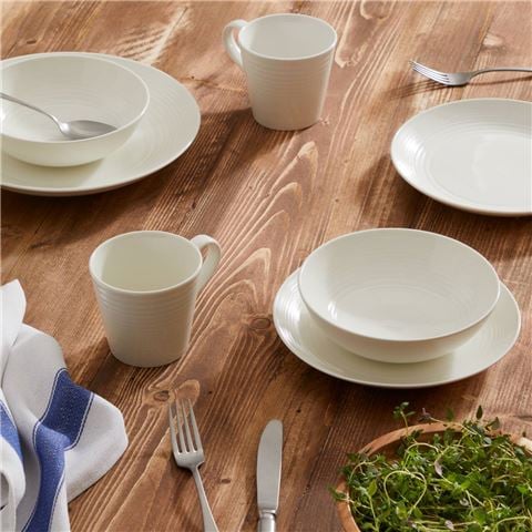 Royal Doulton - Gordon Ramsay Maze Dinnerware Set White 16pce w/Pasta Bowls