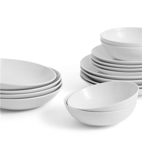 Royal Doulton - Gordon Ramsay Maze Dinnerware Set White 16pce w/Pasta Bowls