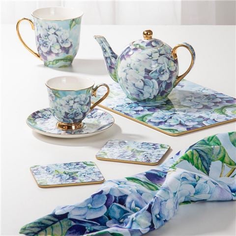 Ashdene - Blooms Hydrangea Teapot Blue 600ml
