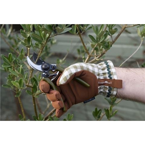 Burgon & Ball - Collector Gloves Olive Gingham Check