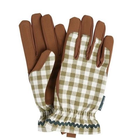 Burgon & Ball - Collector Gloves Olive Gingham Check