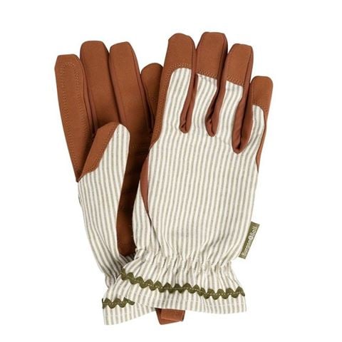 Burgon & Ball - Collector Gloves Olive Ticking Stripe