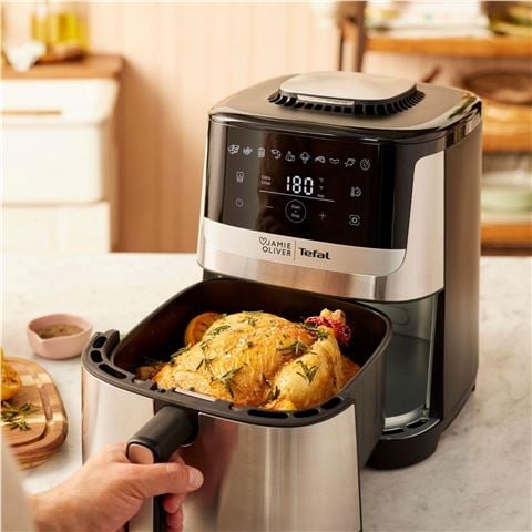Tefal - Jamie Oliver by Tefal Easy Fry Silence Deluxe Air Fryer EY55JD
