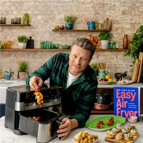 Tefal - Jamie Oliver Dual Air Fryer 8.3L EY905J