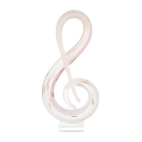 Zibo - Coloured Glass Treble Clef Pink