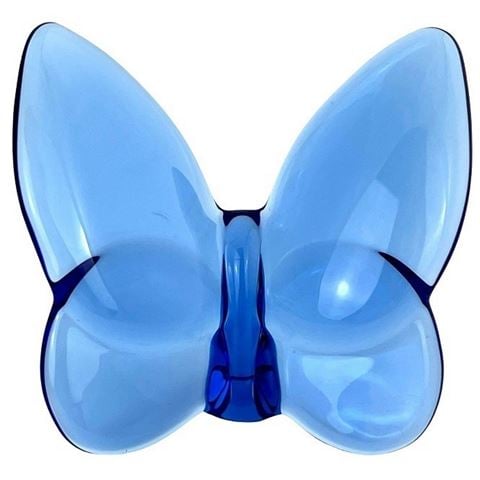 Zibo - Coloured Glass Butterfly Blue 8cm