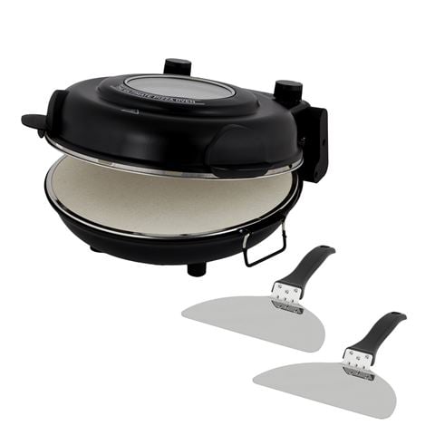 Masterpro - The Ultimate Pizza Oven w/Window & Paddles Black