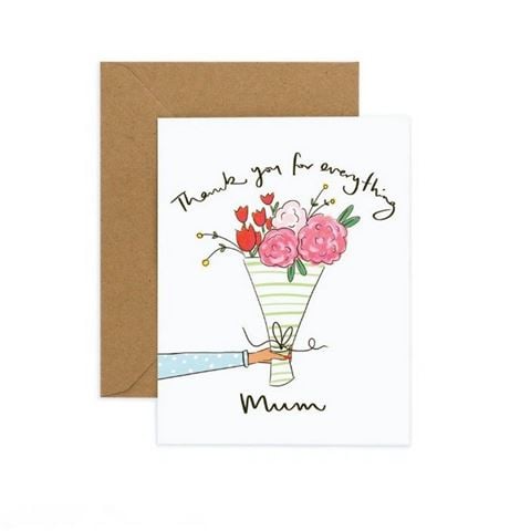 Miss Peahen - Thank You For Everything, Mum Greeting Card