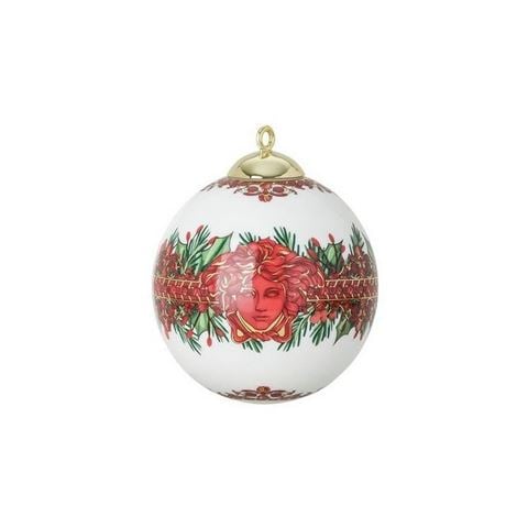 Versace - Ltd. Ed. I Love Baroque Holiday Porcelain Ball Ornament 7.5cm