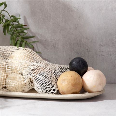Thurlby Olive Oil Soap Balls in Agave Cloth/Pouch - Peter's of Kensington