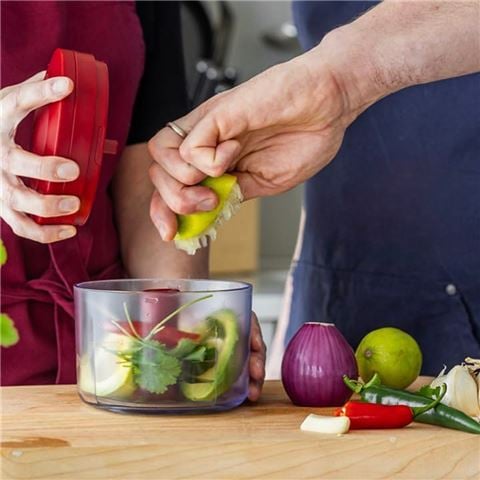 KitchenAid - Hand Pull Food Chopper Empire Red