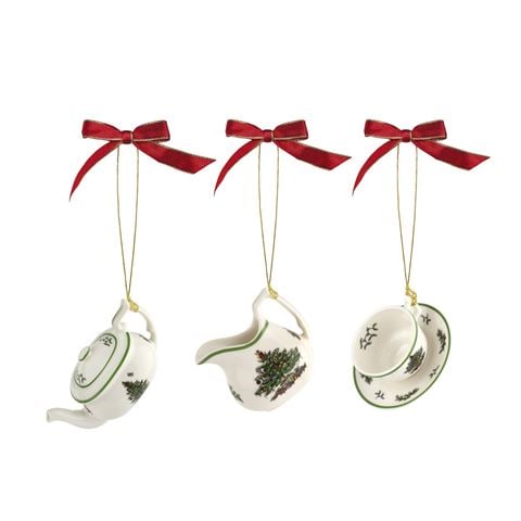 Spode Christmas Tree Hanging Tea Ornament Set 3pce - Peter's of Kensington