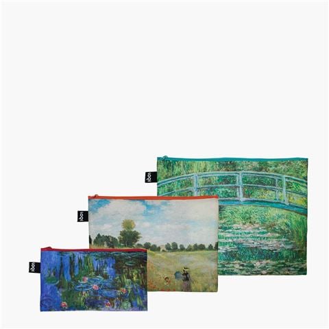 LOQI - Claude Monet Recycled Zip Pocket Set 3pce