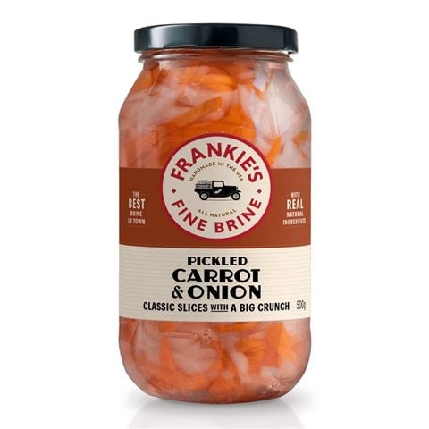 Frankie's Fine Brine Pickled Carrot & Onion 500g - Peter's of Kensington