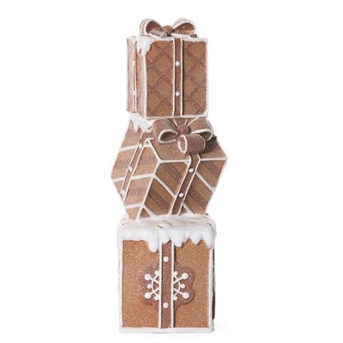 Christmas - Piped Gingerbread Present Stack 36cm