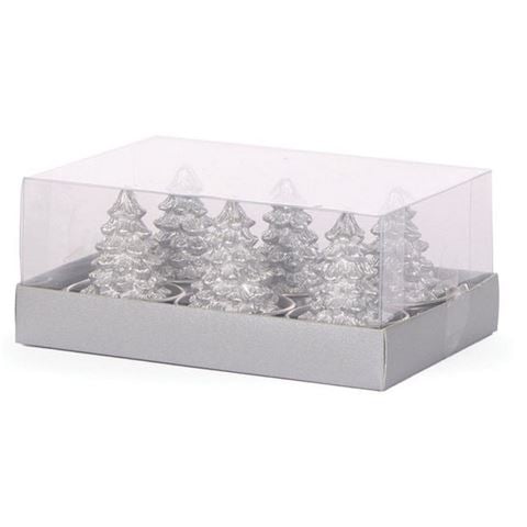 Christmas - Silver Tealight Set 6pce
