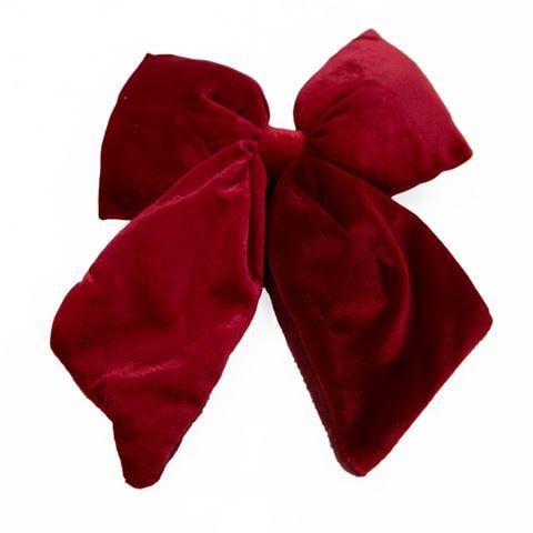 Christmas - Bow Tie Decoration Velvet Red 24x18cm
