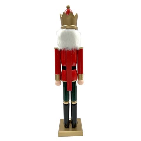 Christmas - Wooden Nutcracker Red/Green & Gold-Toned 60cm