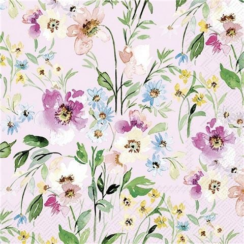 IHR - Beauty Of Spring Lunch Napkin Set Light Rose 20pce