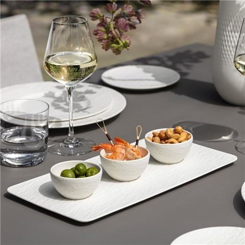 Villeroy & Boch - Manufacture Rock Dip Bowl Set White 4pce