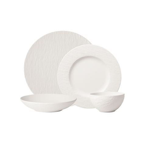 Villeroy & Boch - Manufacture Rock Dinner Set White 8pce