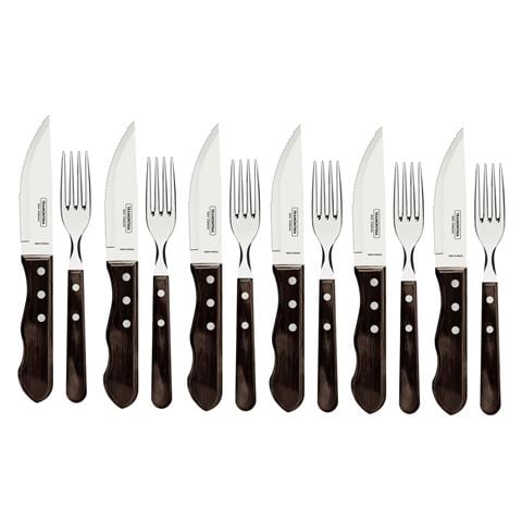 Tramontina - Churrasco Polywood Jumbo Cutlery Set Brown 12pce