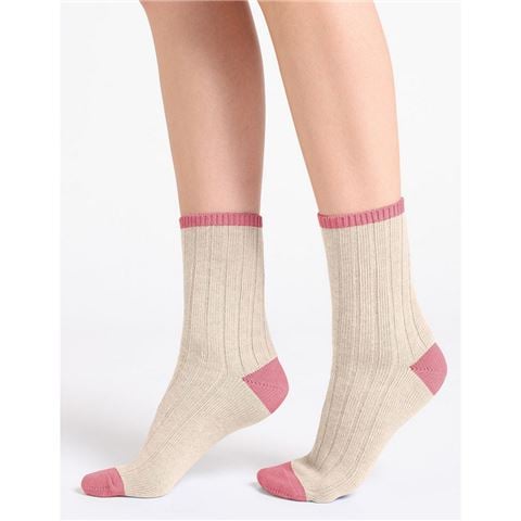 Levante - Serena Rib Crew Socks Chai