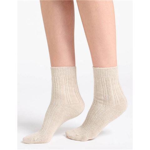 Levante - Angelina Cable Crew Sock Chai