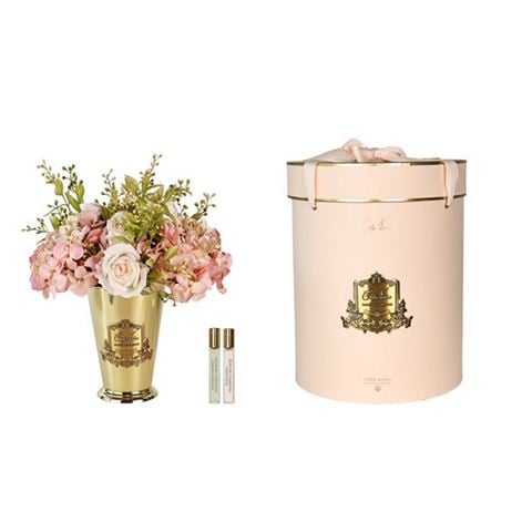 Cote Noire Grand Summer Posies Champagne Pink w/Gold Goblet & Crest - Peter's of Kensington