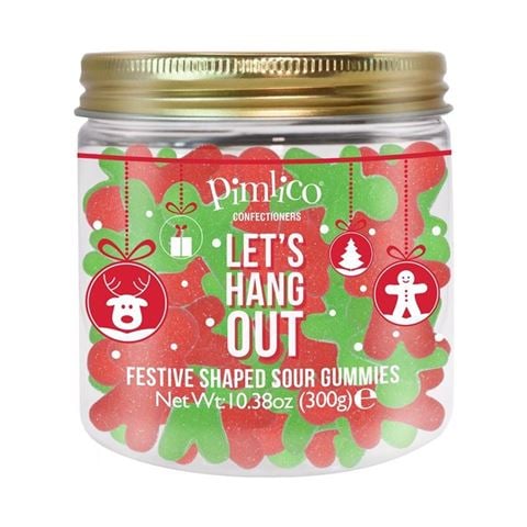 Pimlico - Let's Hang Out-Festive-Shaped Sour Gummies Jar 300g