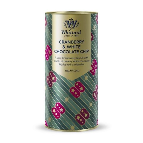 Whittard Of Chelsea - Cranberry & White Chocolate Biscuit Tube 150g