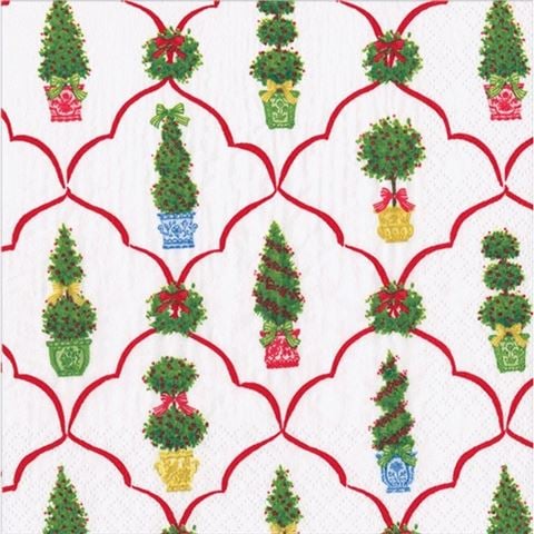 Caspari - Cocktail Napkin Petit Jardin 25x25cm Set 20pce