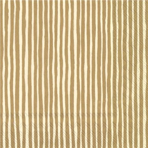 Marimekko - Varvunraita Gold Lunch Napkins 20pce