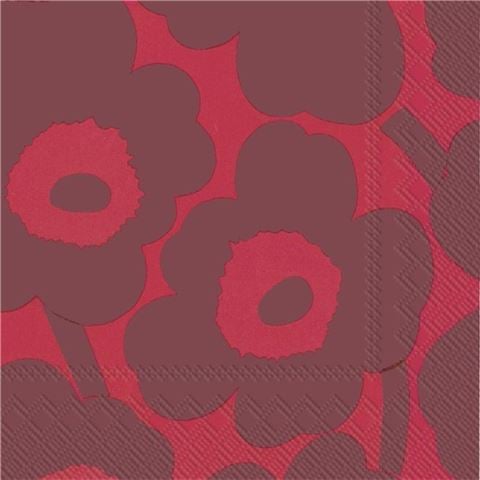 Marimekko - Unikko Lunch Napkins Red 20pce