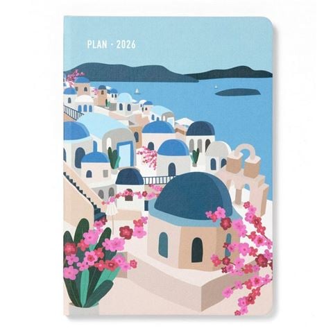 Letts - Wanderlust A5 Week To View Diary 2026 Santorini