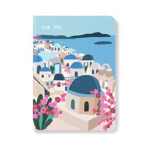 Letts - Wanderlust A6 Week To View Diary 2026 Santorini