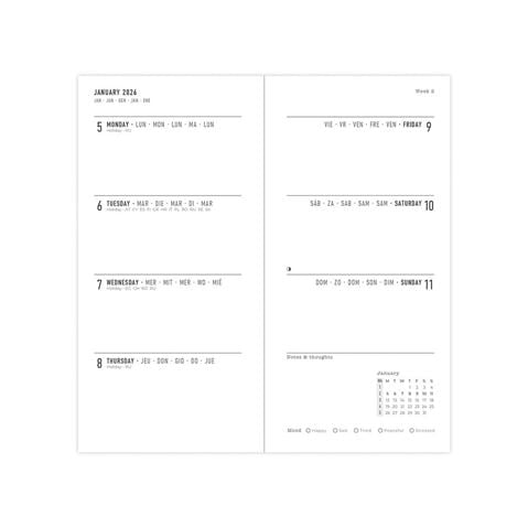 Letts - Verona Slim Week To View Diary 2026 Aqua