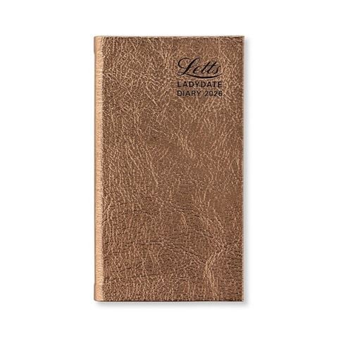 Letts - Ladydate Medium Pocket Week To View Diary 2026 Rose Gold