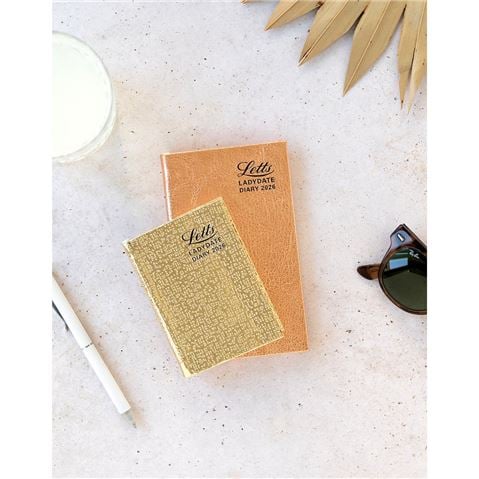 Letts - Ladydate Medium Pocket Week To View Diary 2026 Gold