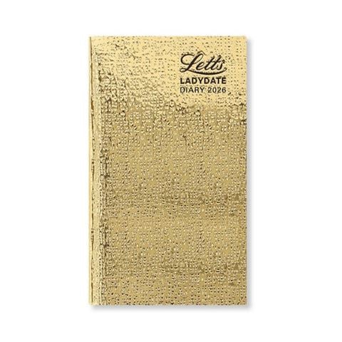 Letts - Ladydate Medium Pocket Week To View Diary 2026 Gold