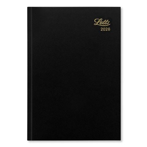 Letts - Standard A5 Week To View Diary 2026 Black