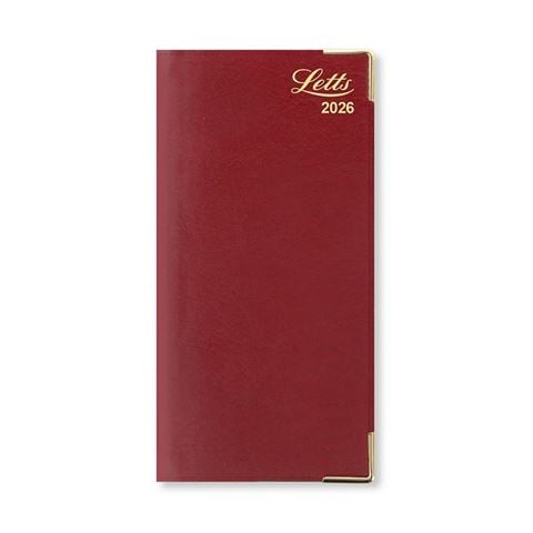 Letts - Lexicon Slim Landscape Week To View Diary w/appts 2026 Burgundy